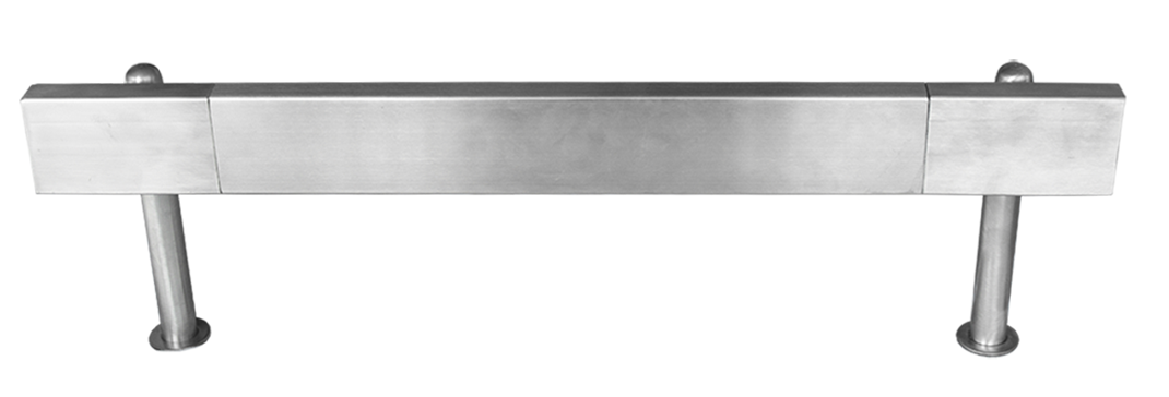 esempio di paracolpi rettilineo in acciaio inox linea metal