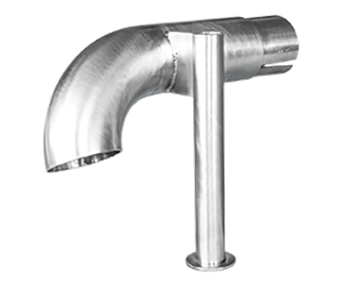 paracopi in acciaio inox finale destro linea funky