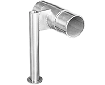 paracopi in acciaio inox piedino centrale linea funky
