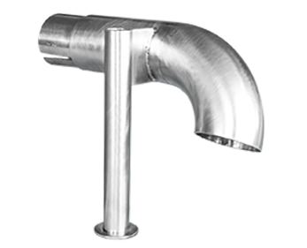 paracopi in acciaio inox finale sinistro linea funky