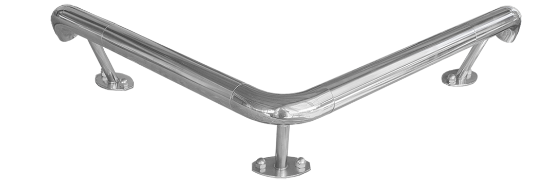 esempio di paracolpi rettilineo in acciaio inox, linea blues