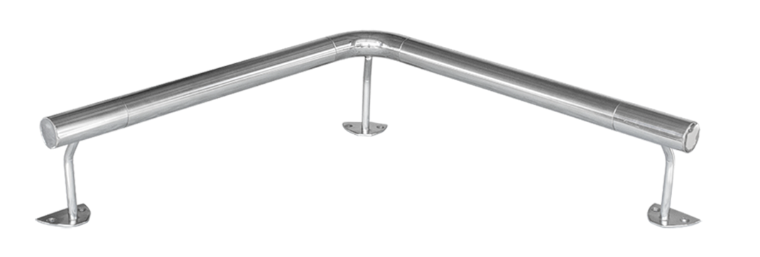 esempio di paracolpi con angolo interno in acciaio inox linea jazz