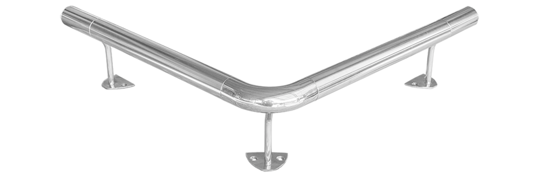 esempio di paracolpi rettilineo in acciaio inox, linea jazz