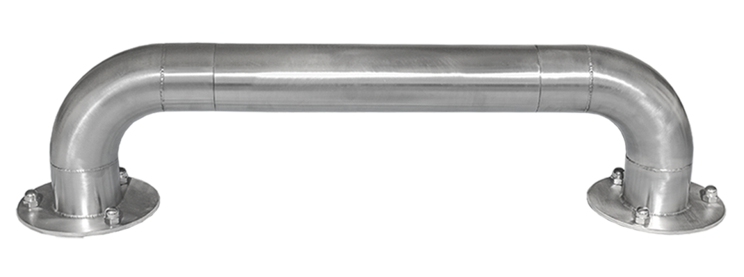 esempio di paracolpi rettilineo in acciaio inox linea rock